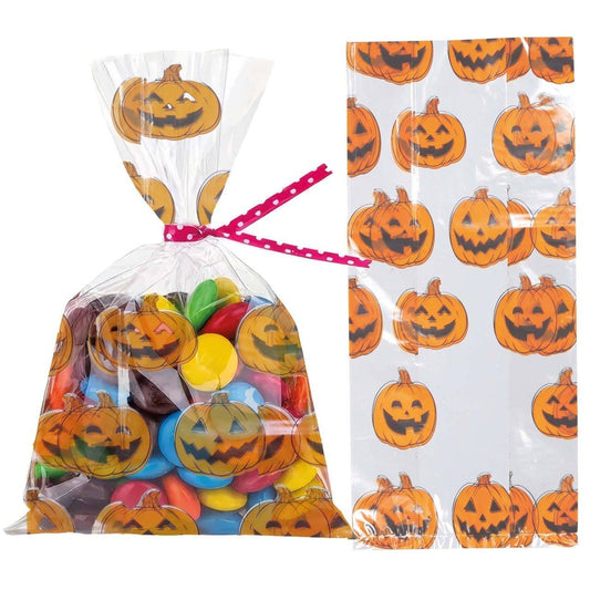 Pack de 20 Sachets pour Bonbons Citrouilles