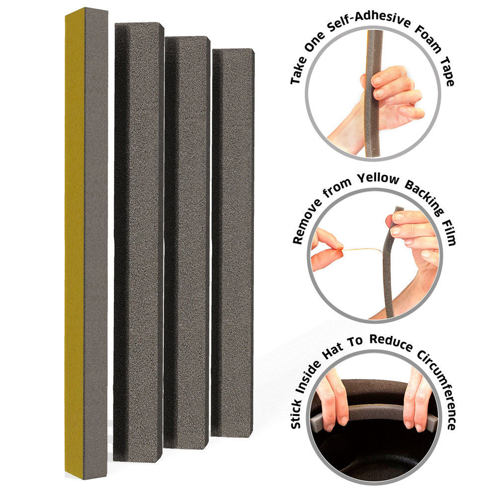 Pack 4 Bandes Auto Adhesives pour Chapeaux