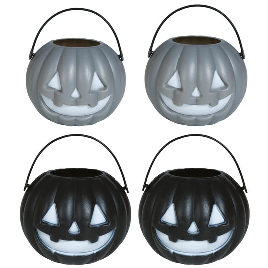 Pack de 4 mini seaux citrouilles