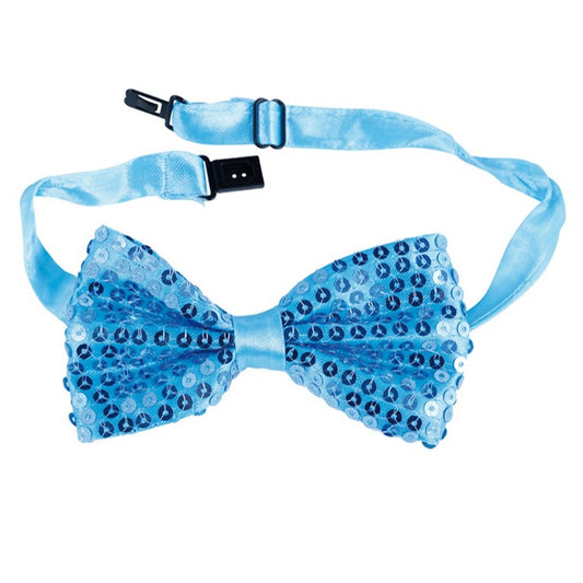 Nœud Papillon Bleu Clair à Sequins
