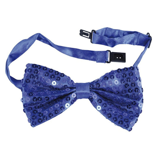 Noeud Papillon Bleu à Paillettes
