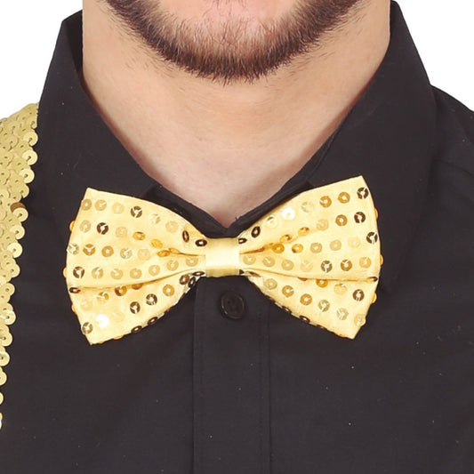 Nœud Papillon Doré à Sequins