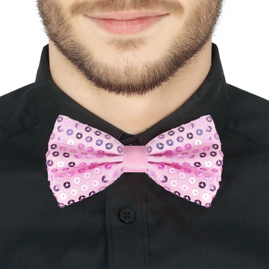 Noeud Papillon Rose à Paillettes