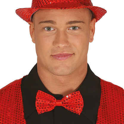 Nœud Papillon Rouge À Paillettes