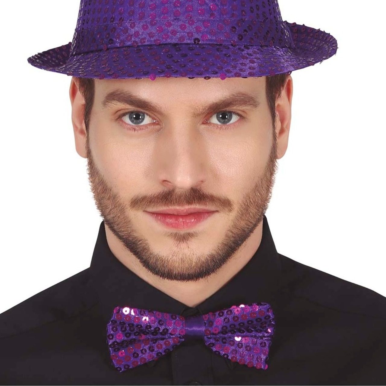 Noeud papillon à sequins violet