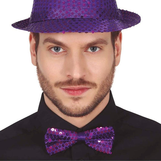 Noeud papillon à sequins violet