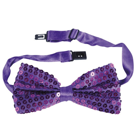 Noeud papillon à sequins violet