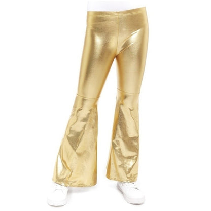 Pantalon évasé doré métallisé pour enfant