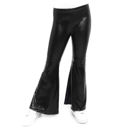 Pantalon évasé noir métallisé pour enfant