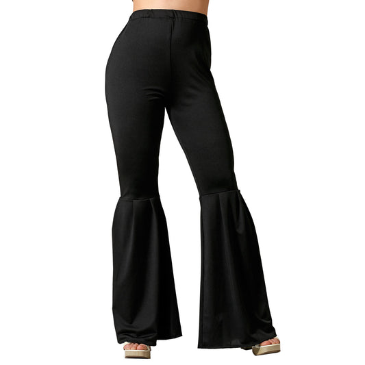 Pantalon Disco Noir Évasé