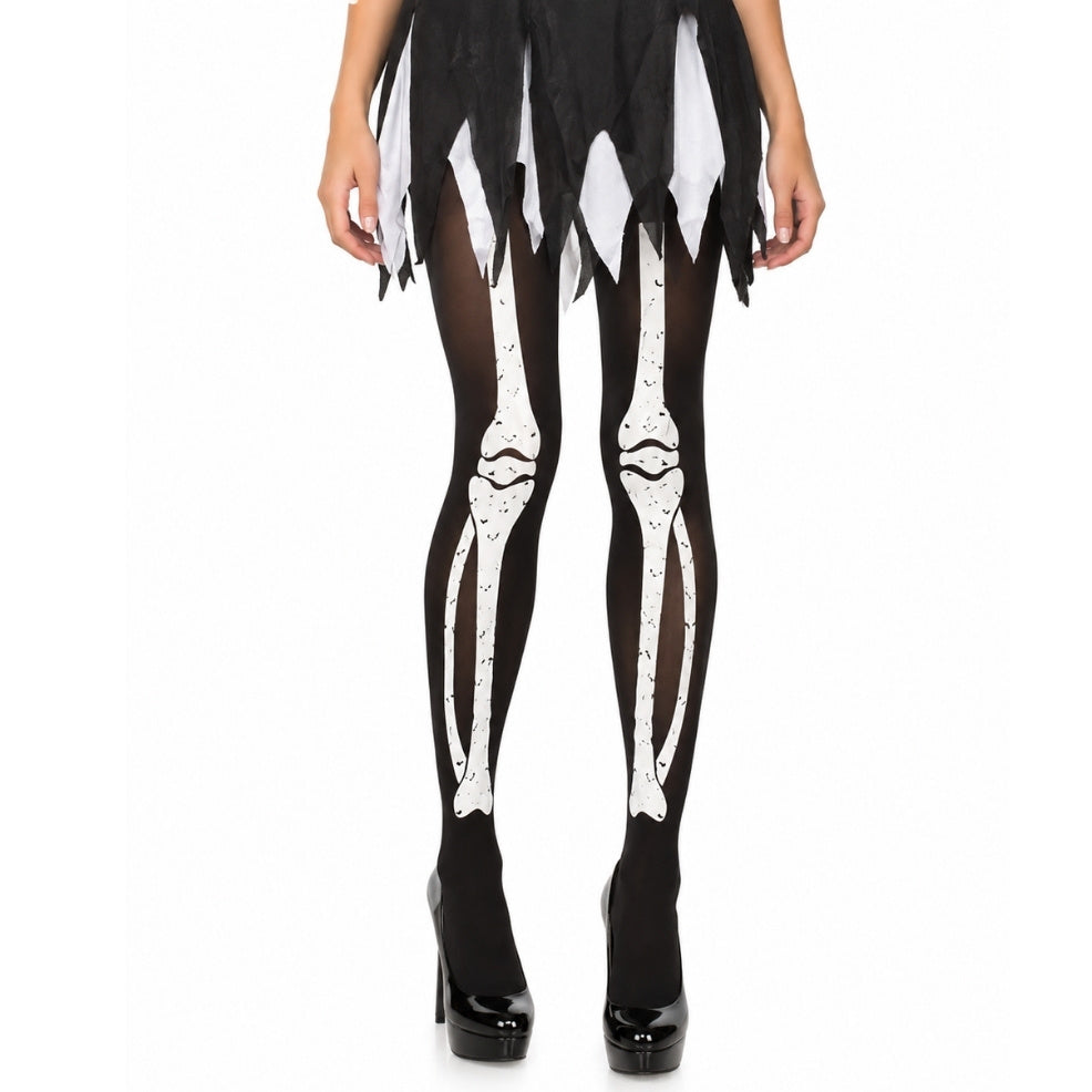Collant Squelette Noir