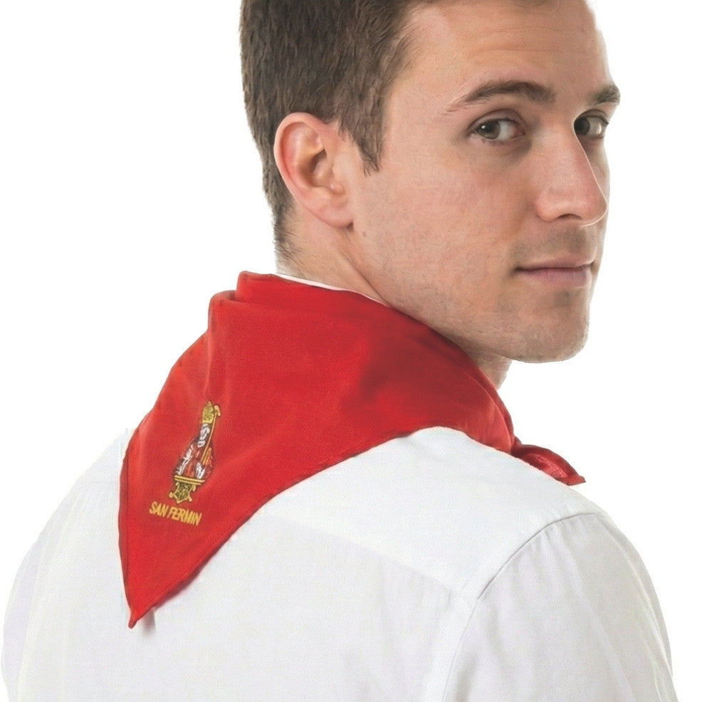 Foulard Rouge San Fermín Brodé