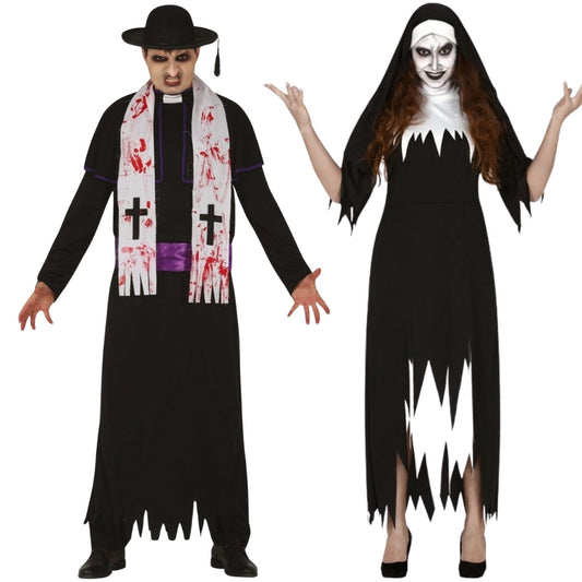 Déguisements de couples de Zombies Religieux 