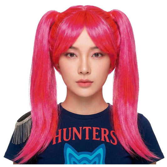 Perruque de Chanteuse K-Pop Rose