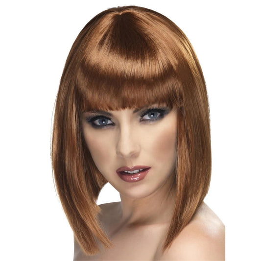 Perruque Brune Courte Deluxe