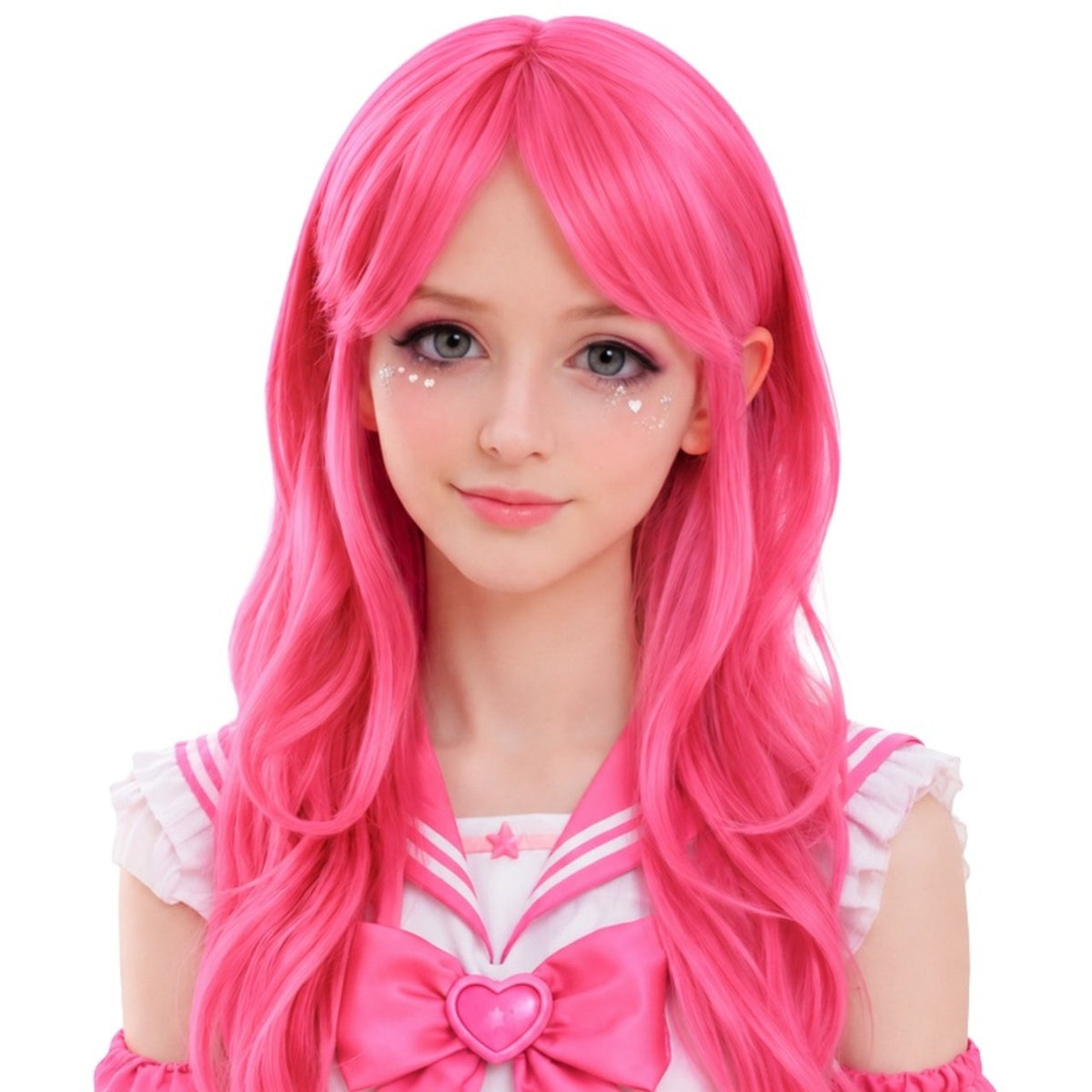Perruque Fuchsia Longue Cosplay