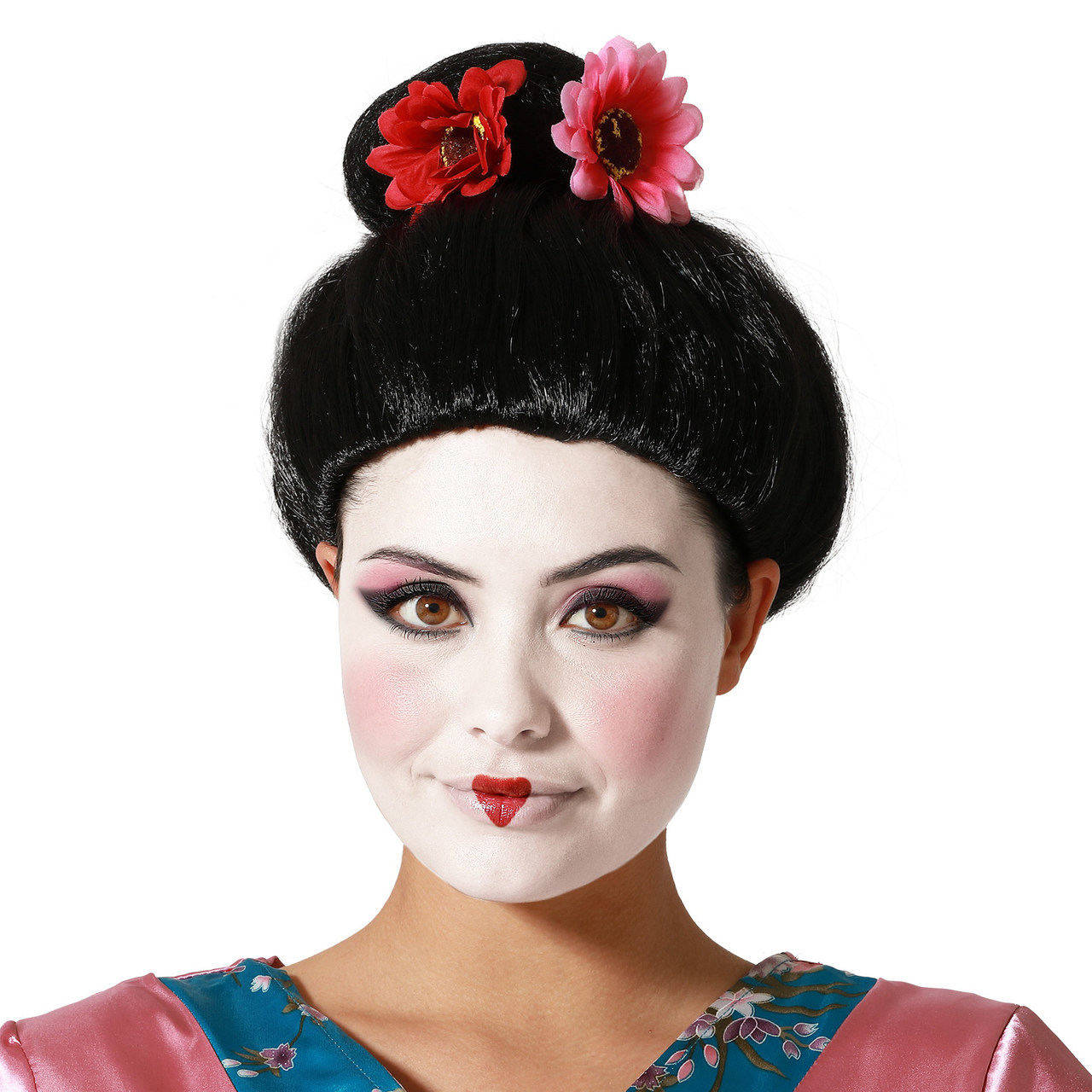 Perruque de Geisha Fleurs