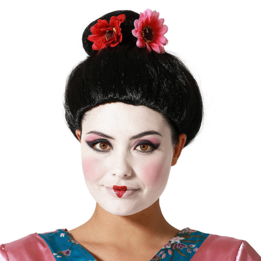 Perruque de Geisha Fleurs