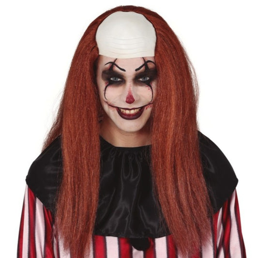 Perruque de Clown Marron avec Calvitie