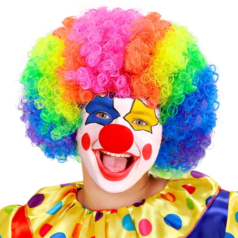 Perruque de Clown Multicolore pour enfant