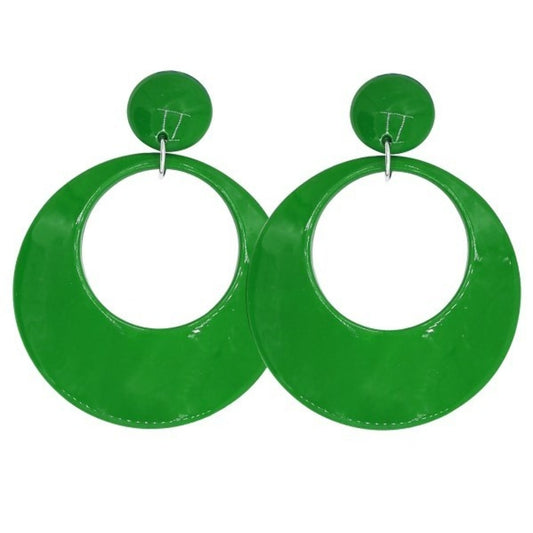 Boucles d'oreilles Flamenco Vertes Créoles