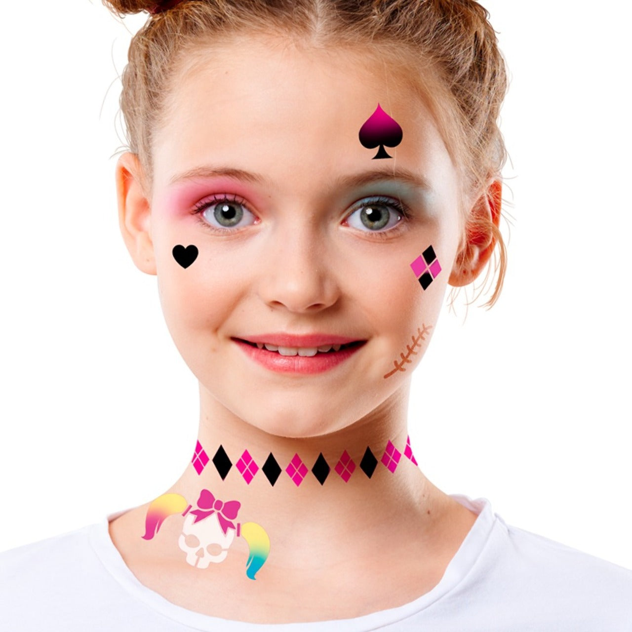 Pochoir Maquillage Harley Quinn enfant