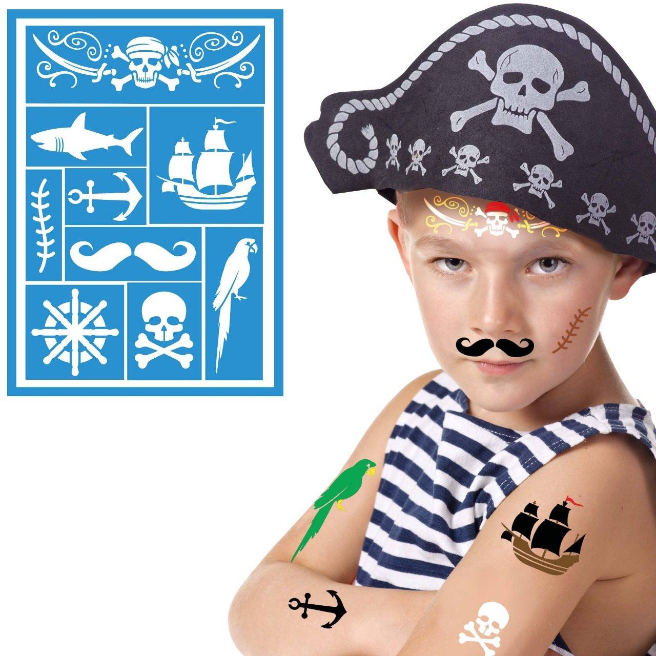 Pochoir Maquillage Pirate enfant