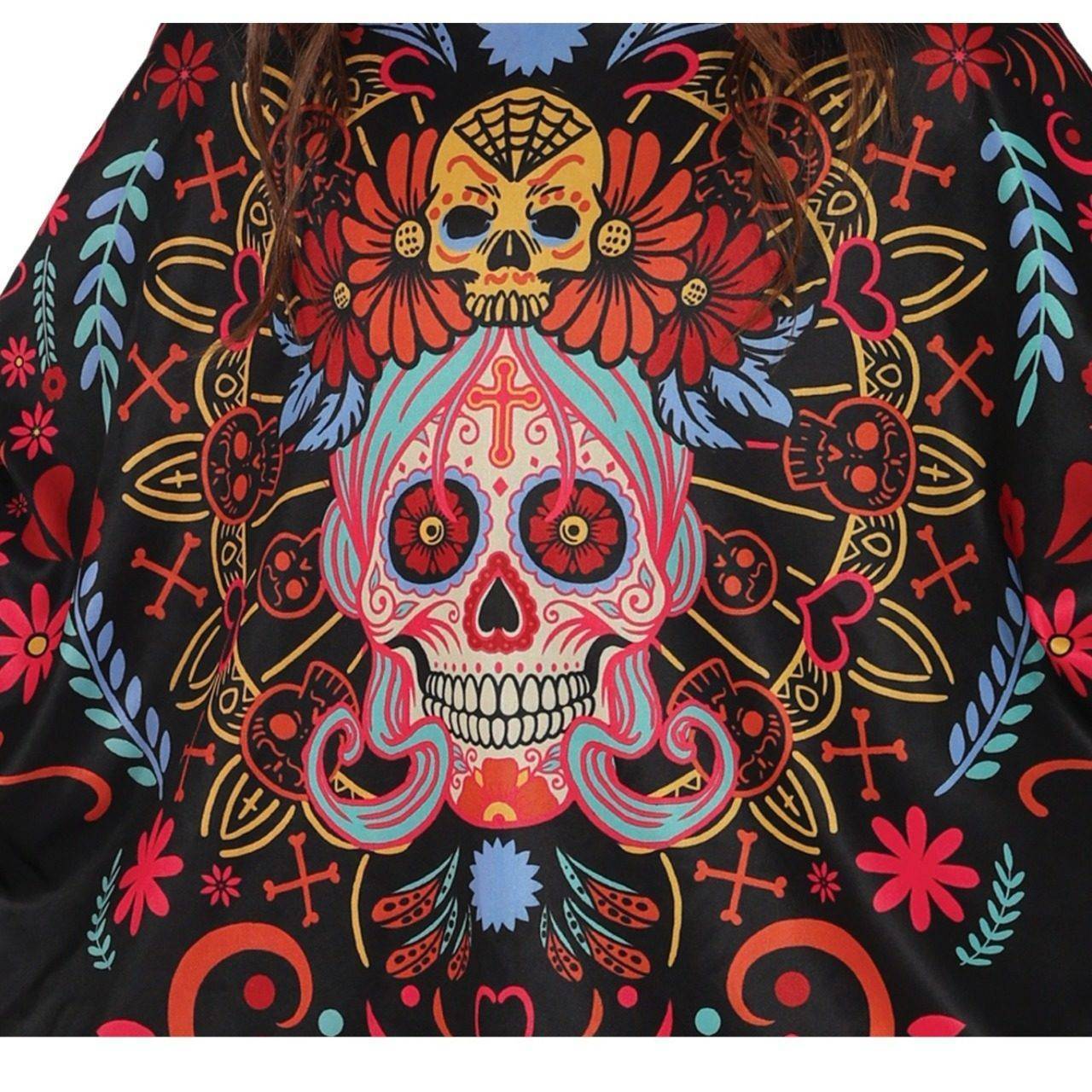 Poncho de Catrina Mort enfant