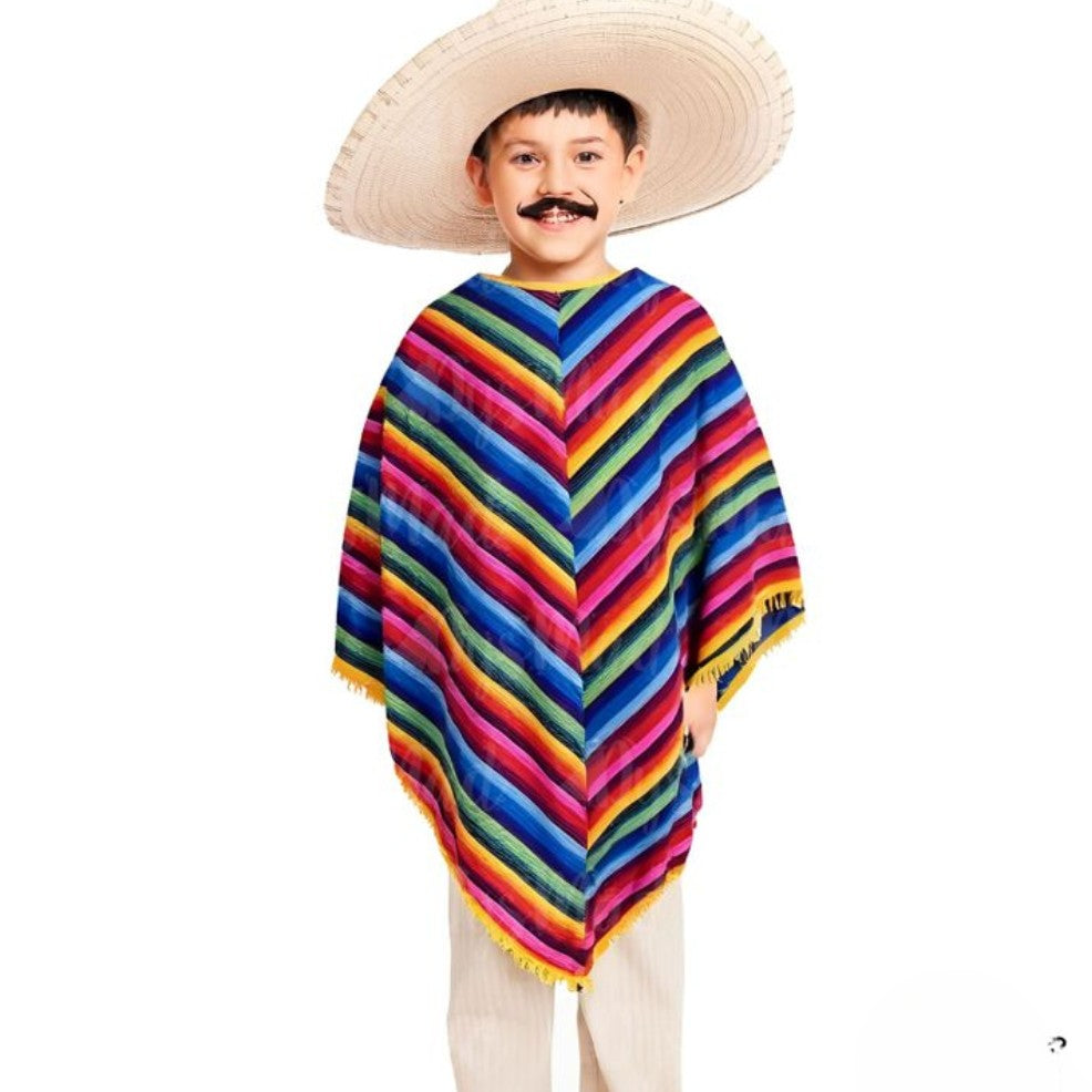 Poncho Mexicain Classique pour enfant