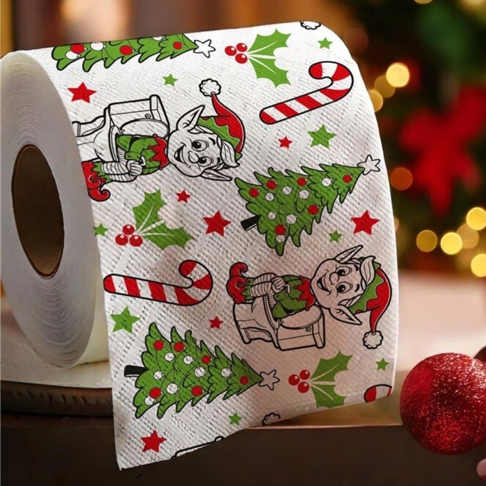 Rouleau de papier hygiénique Elfes de Noël