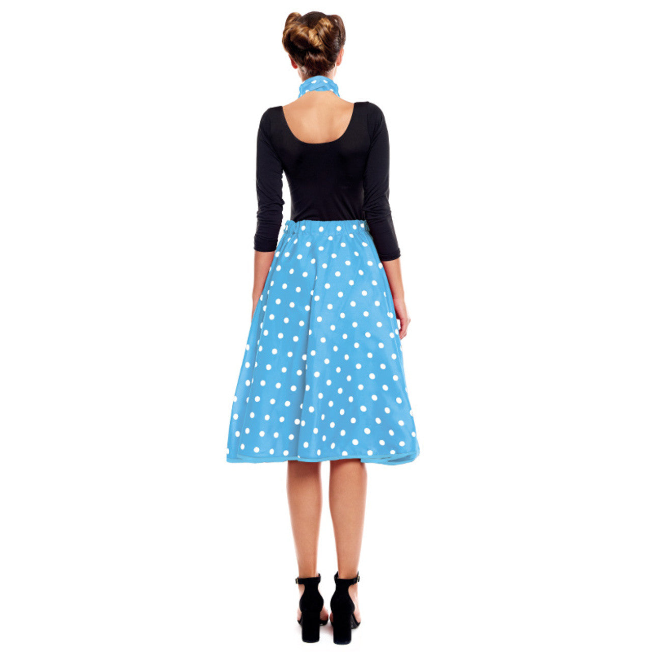 Ensemble Années 50 à Pois Bleus