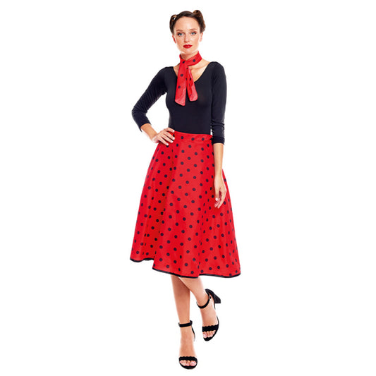 Ensemble Années 50 à Pois Rouges