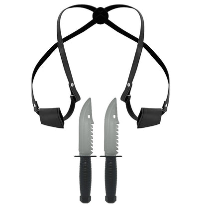 Holster d’Épaule avec 2 Couteaux