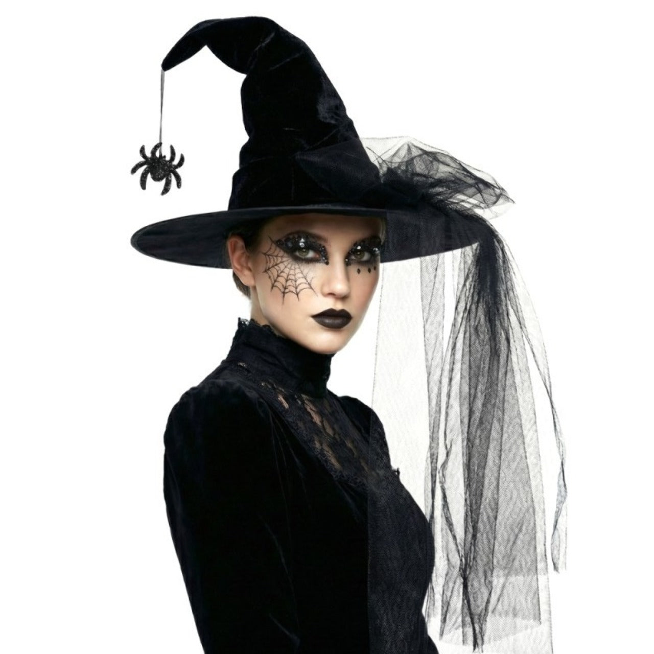 Chapeau de sorcière araignée