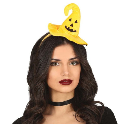 Serre-tête Mini Chapeau chic de Sorcière Citrouille 