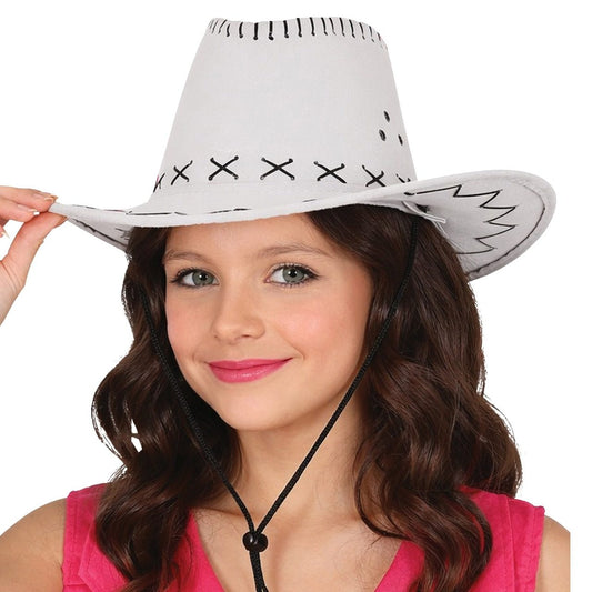 Chapeau de cow-boy blanc pour enfant