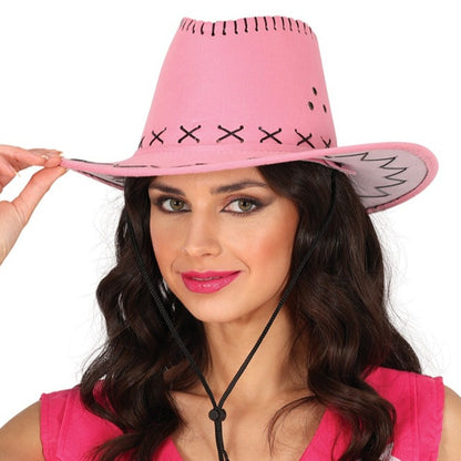 Chapeau de cow-boy rose