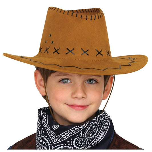 Chapeau de cow-boy marron clair pour enfant