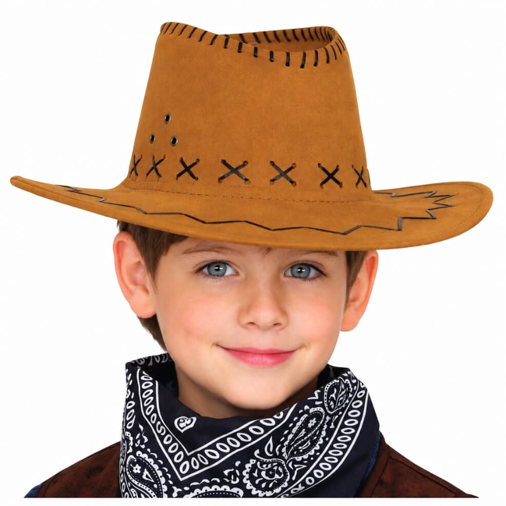 Chapeau Cow-Boy Marron Clair enfant