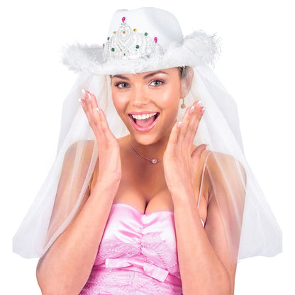 Chapeau de cow-boy avec voile