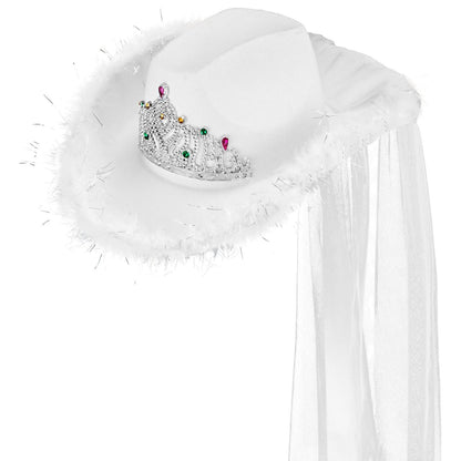 Chapeau de cow-boy avec voile