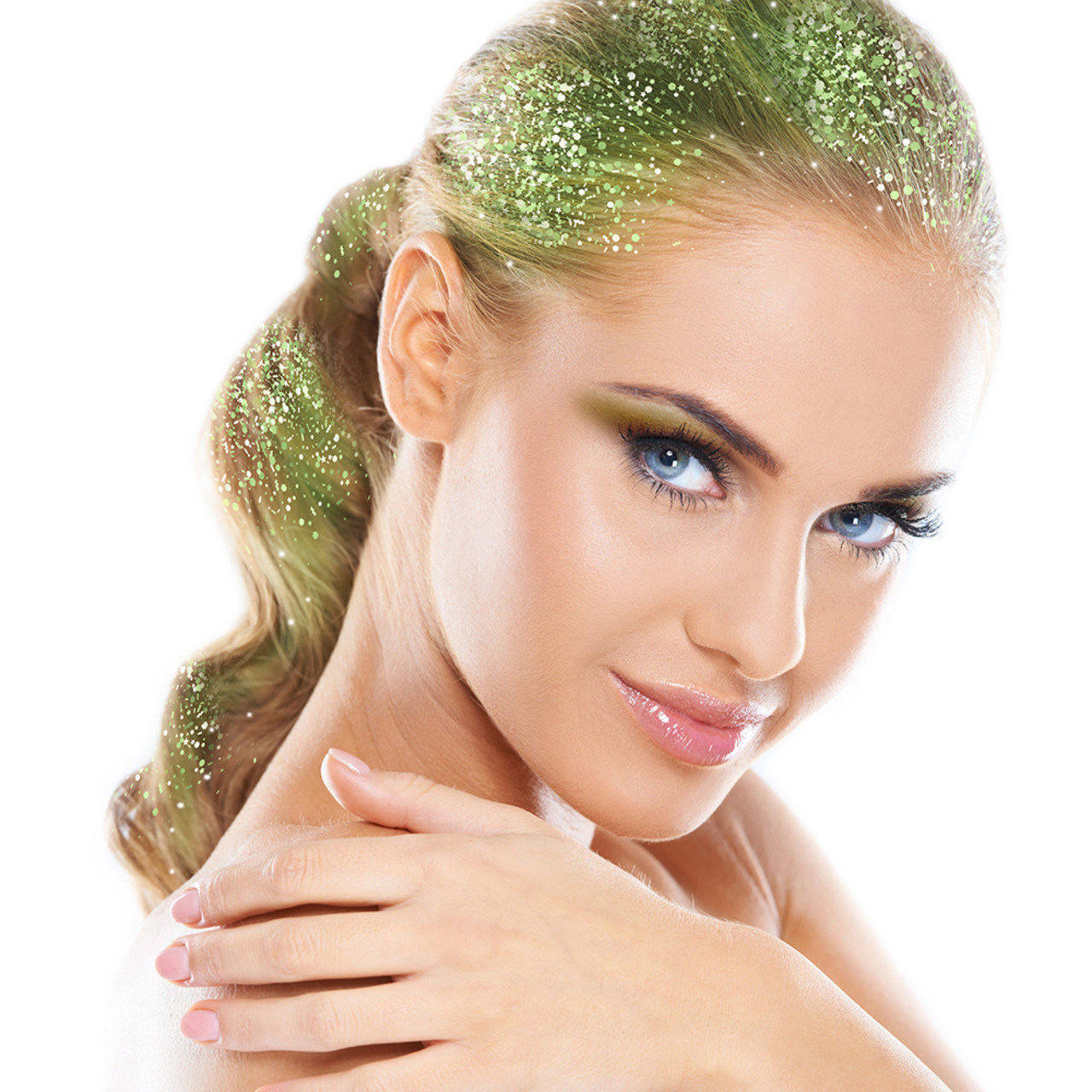 Spray Cheveux Pailleté Vert