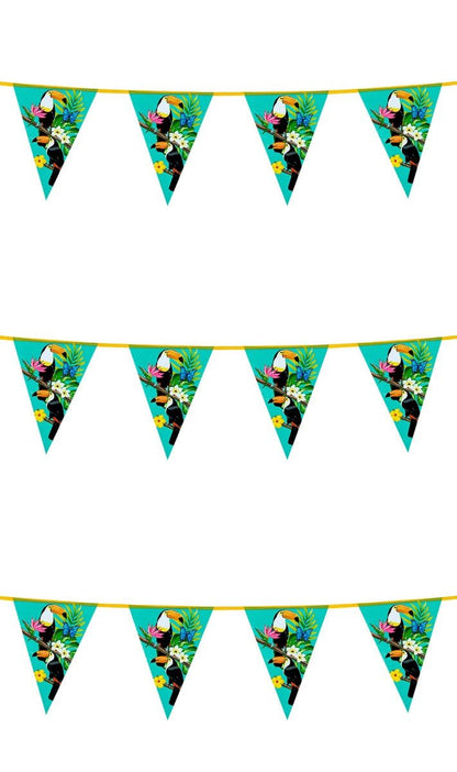 Guirlande Hawaï Toucan Fleurs