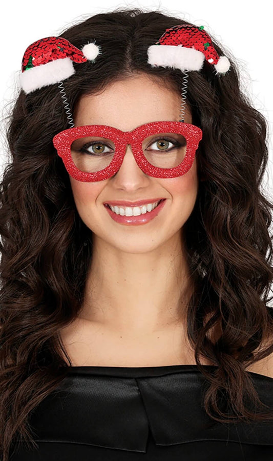 Lunettes Père Noël rouges
