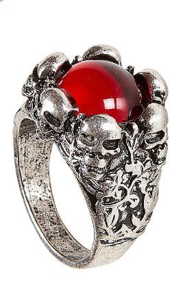 Bague Rouge Tête de Mort
