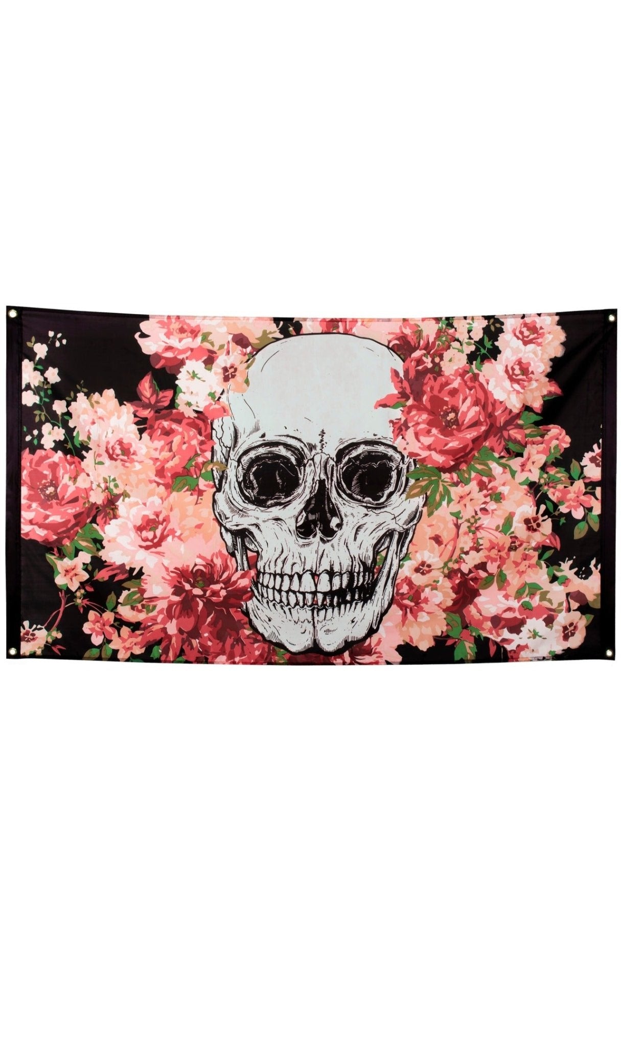 Drapeau de Dia de Los Muertos Fleurs
