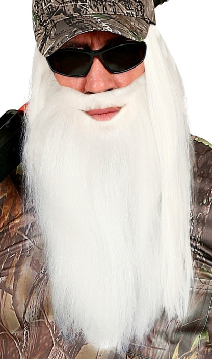 Barbe Blanche Longue avec Moustache