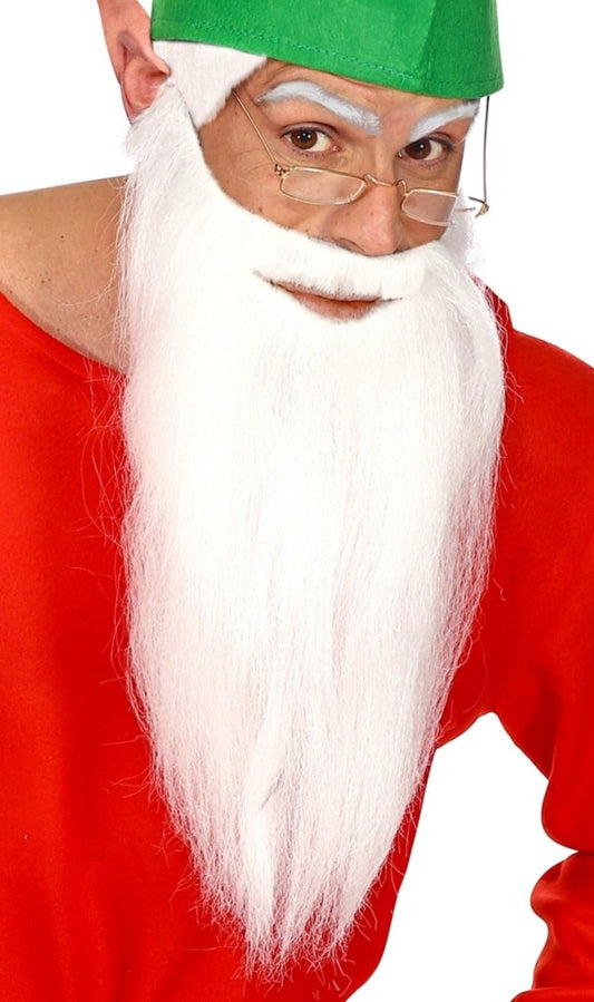 Barbe Blanche Longue avec Moustache