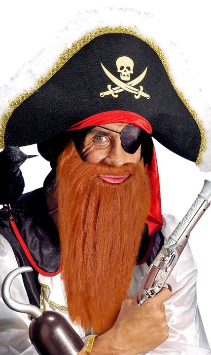 Barbe Châtain Longue avec Moustache