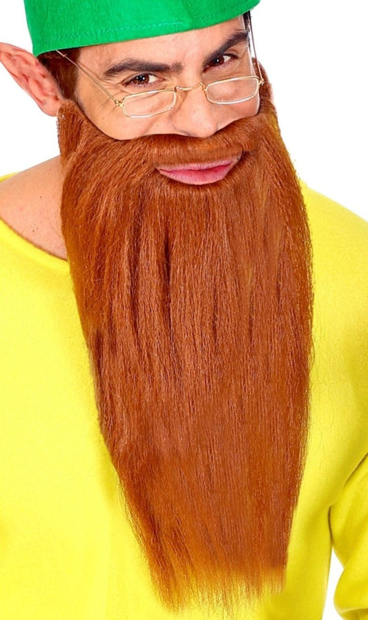 Barbe Châtain Longue avec Moustache